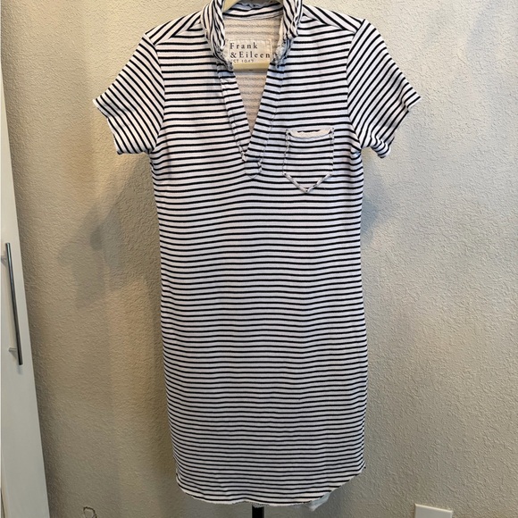🆕 Frank & Eileen Lauren Dress Navy and White NWOT - Picture 3 of 5
